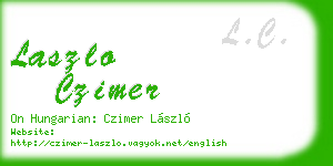 laszlo czimer business card